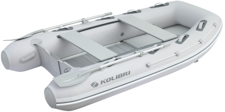 Čln Kolibri KM-300 DXL šedý, hliníková podlaha