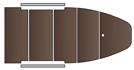 Kolibri Gumicsónak KM-330 D fehér, merevített fapadló, felfújható gerinc