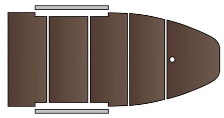 Kolibri Gumicsónak KM-330 D zöld, merevített fapadló, felfújható gerinc