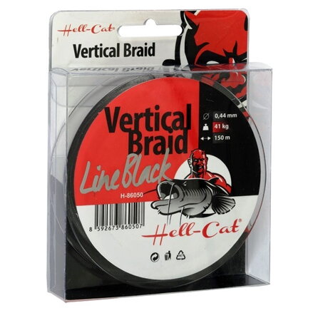 Šnúra Hell-Cat Braid Line Vertical Black 0.44mm, 41kg, 150m