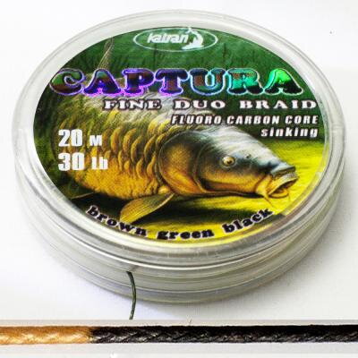 Pletenka Katran Duo CAPTURA Brown Green Black 30lb 20m