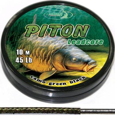 Olovená šnúra Katran PITON CAMO Green Black 45lb 10m