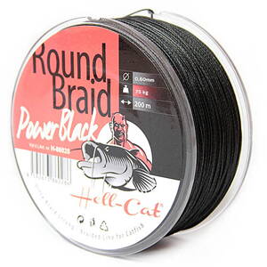 Pletená šnúra Hell-Cat Round Braid Power Black 200m