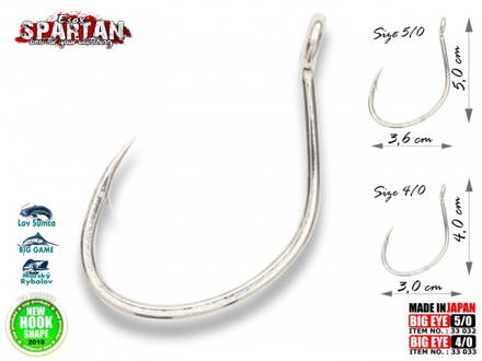 Sumcový háčik Esox Spartan Big Eye Hook 5/0 - 4ks