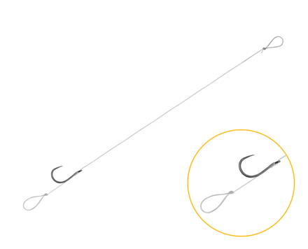 Feedrový nadväzec Delphin FLR Loop / 6ks - 8cm #6 SM