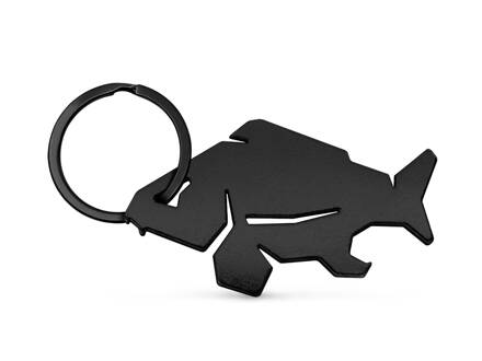 Kľúčenka s otváračom na fľaše Delphin CARPENER - čierna