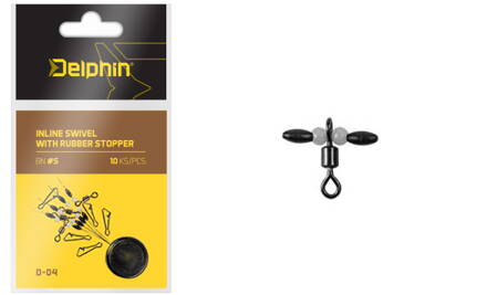 Delphin Inline swivel with rubber stopper - S / 0