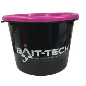 Bait-Tech vedro s vekom Groundbait Bucket and Lid - černý/růžový