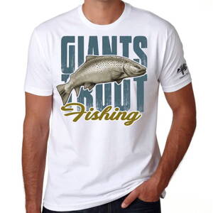 Tričko pánske biele Giants Fishing - Pstruh
