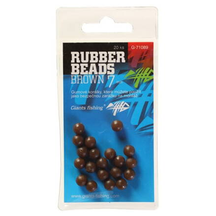 Giants Fishing Gumové guličky Rubber Beads Transparent Brown 4mm,20ks