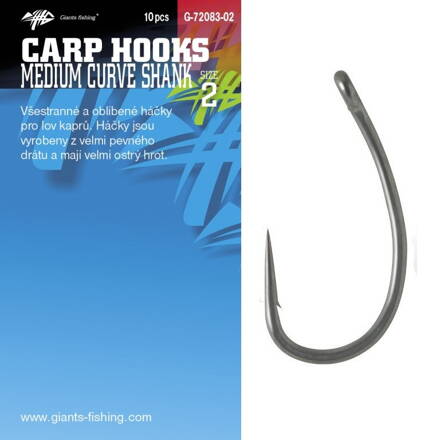 Giants Fishing Háčik s očkom Medium Curve Shank 10ks