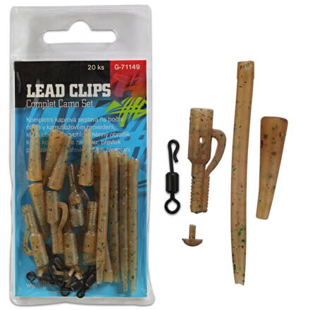 Giants Fishing Kompletná sada na bočné olovo Lead Clips Complet Camo Set