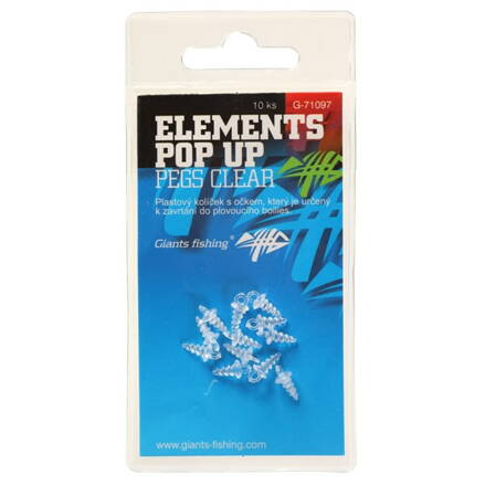 Giants Fishing Zavrtávací držiak nástrahy Elements Pop-Up Pegs Clear,10ks