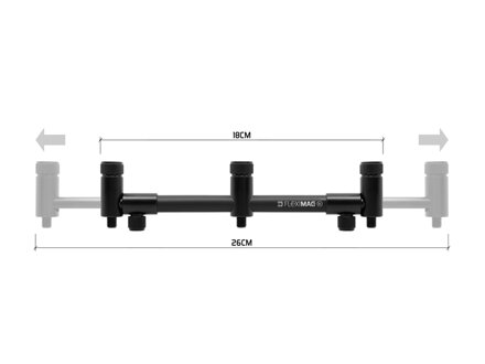 Rozťahovacia hrazda na prúty Delphin FlexiMAG BUZZ XL - XL 25-35cm