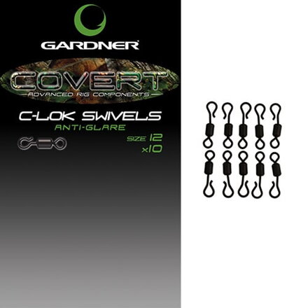 Gardner Obratlíky Covert C-Lok Swivels, vel.12, 10ks Gardner Obratlíky Covert C-Lok Swivels, vel.12, 10ks