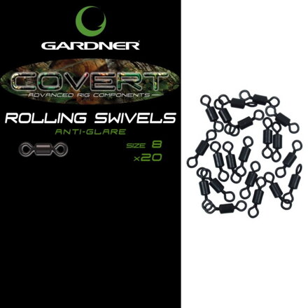 Gardner Obratlíky Covert Mini Rig Swivels 20 ks