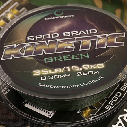 Pletená šnúra Gardner Kinetic Spod Braid, 250m, 35lb (15.9kg) 0.36mm Pletená šnúra Gardner Kinetic Spod Braid, 250m, 35lb (15.9kg) 0.36mm