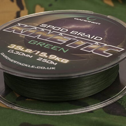 Pletená šnúra Gardner Kinetic Spod Braid, 250m, 35lb (15.9kg) 0.36mm Pletená šnúra Gardner Kinetic Spod Braid, 250m, 35lb (15.9kg) 0.36mm