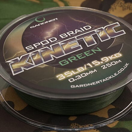 Pletená šnúra Gardner Kinetic Spod Braid, 250m, 35lb (15.9kg) 0.36mm Pletená šnúra Gardner Kinetic Spod Braid, 250m, 35lb (15.9kg) 0.36mm