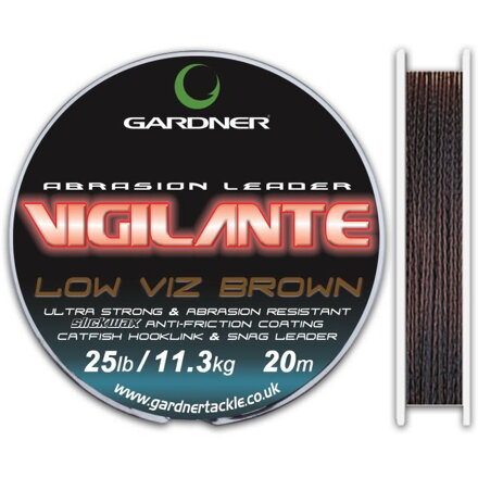 Pletená šnúra Gardner Vigilante brown 20m Pletená šnúra Gardner Vigilante brown 20m