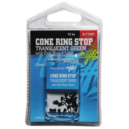 Giants Fishing Kónická zarážka s krúžkom Cone Ring Stop Translucent Green with Oval Ring 4,5mm
