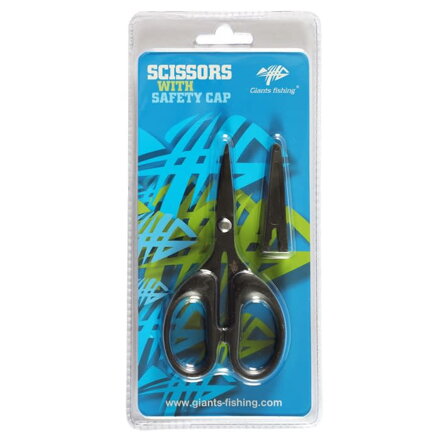 Nožnice čierne Giants Fishing Scissors with Safety Cap Nožnice čierne Giants Fishing Scissors with Safety Cap