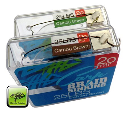Nadväzcová šnúra Giants Fishing Carp Braid Sinking 35lbs/20m Camou Green Nadväzcová šnúra Giants Fishing Carp Braid Sinking 35lbs/20m Camou Green