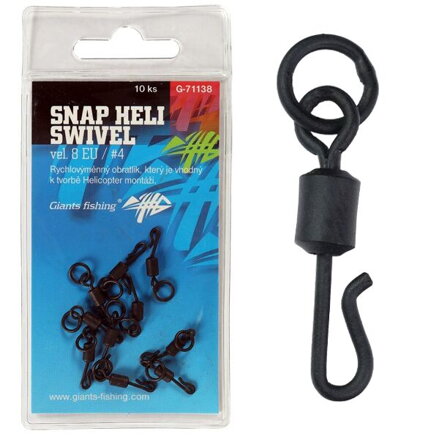 Giants Fishing Obratlík Swivel Snap Heli, UK.4 (vel.8 EU)/10ks Giants Fishing Obratlík Swivel Snap Heli, UK.4 (vel.8 EU)/10ks